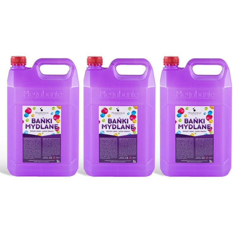 Płyny do baniek, 3 x 5 litrów