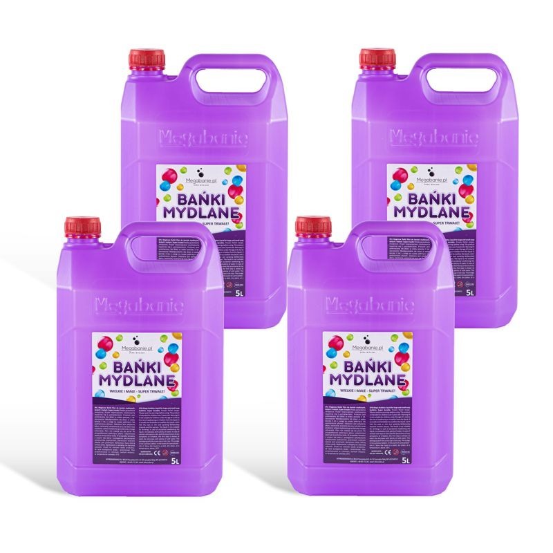 Płyny do baniek, 4 x 5 litrów